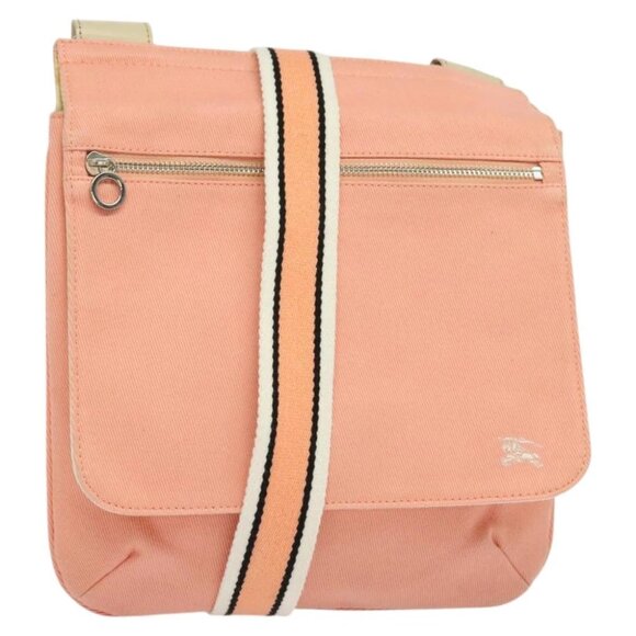 BURBERRY Blue Label Shoulder Bag Canvas Pink Auth - Picture 1 of 14